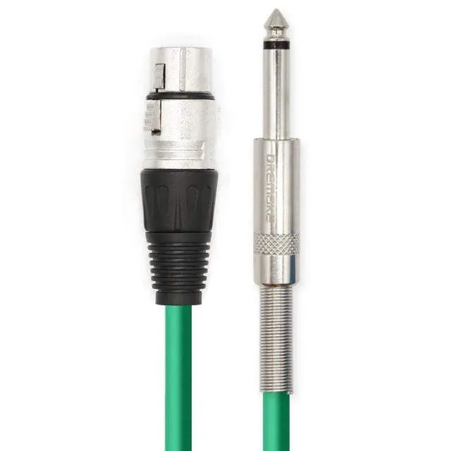 Professional Mic Cable 6.35mm (1/4) Male Mono Jack to 3 Pin XLR Microphone Female Patch Cord for Speaker Bass Amplifier