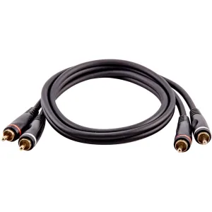 SA-2RCA3- 3 Foot Dual RCA Male to Dual RCA Male Audio Patch Cable