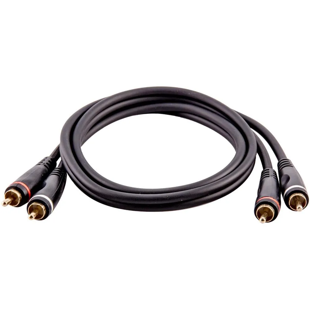 SA-2RCA3- 3 Foot Dual RCA Male to Dual RCA Male Audio Patch Cable