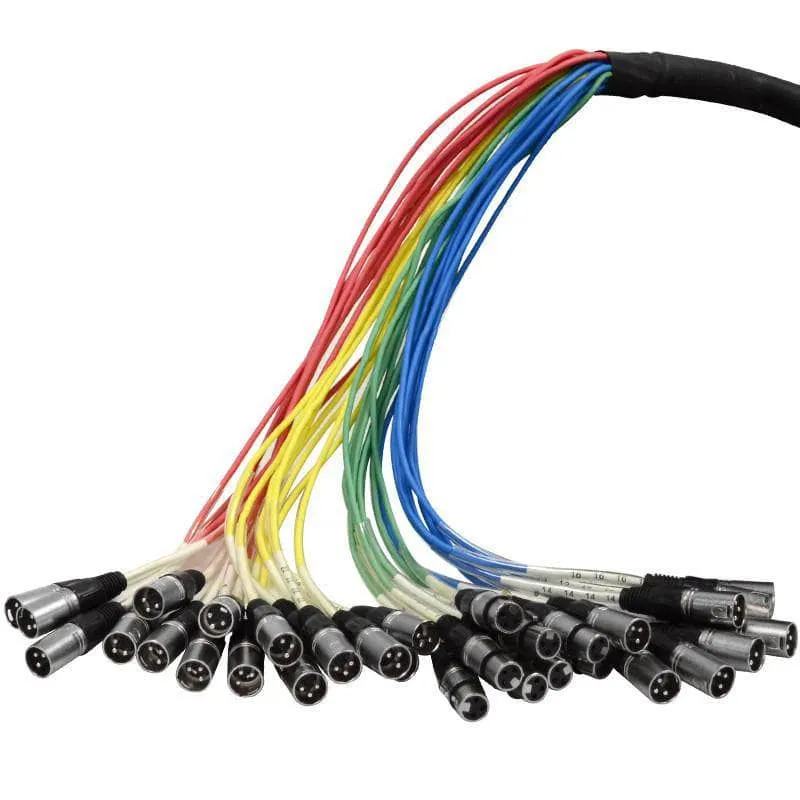 SAEM-24x8x200 - 24 Channel XLR Color Coded Snake Cable - 200 Feet