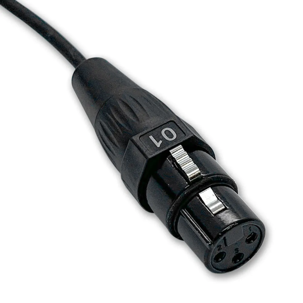 SAET-4F-3 - 4 Channel RJ45 Ethercon to XLR Female Breakout Audio Snake Cable - 3 Feet