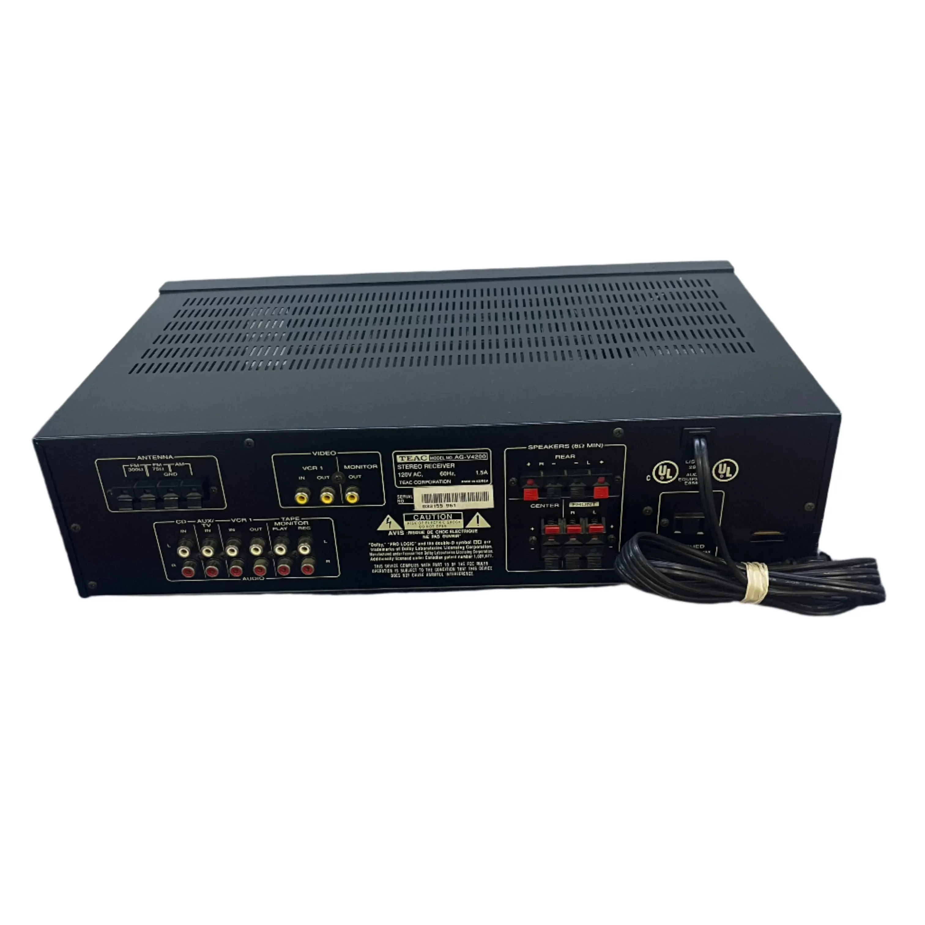 TEAC AG-V4200 Stereo Receiver with 100 Watts per Channel and FM/AM Tuner