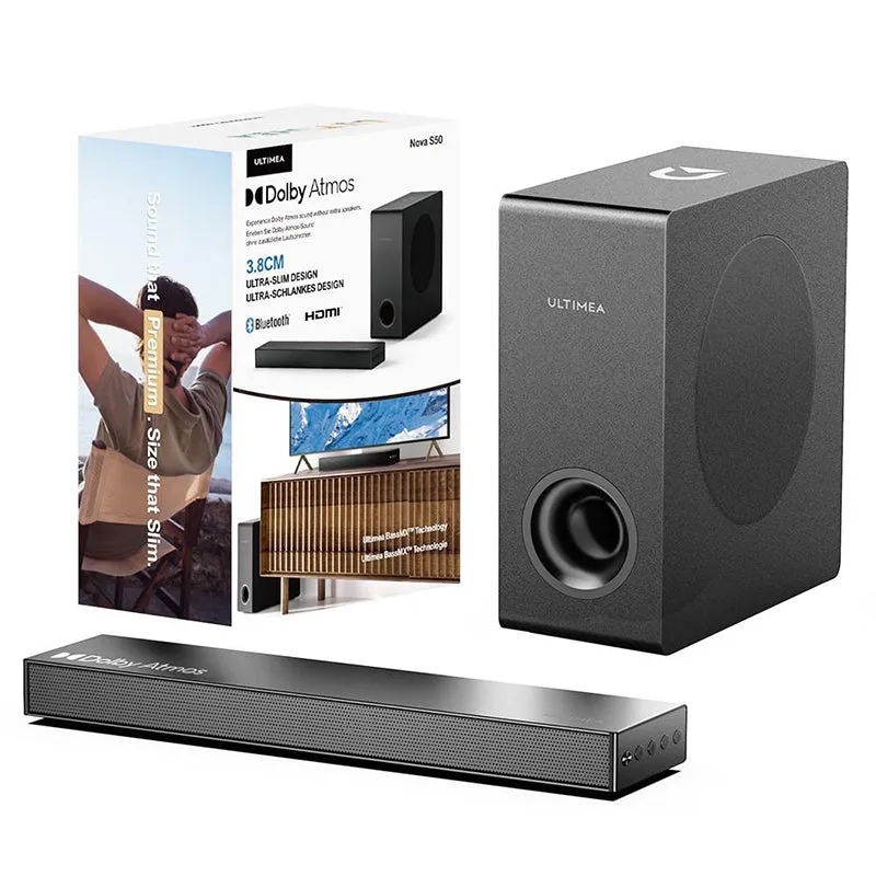 Ultimea Nova S50 Soundbar Dolby Atmos 2.1 Channel US Version