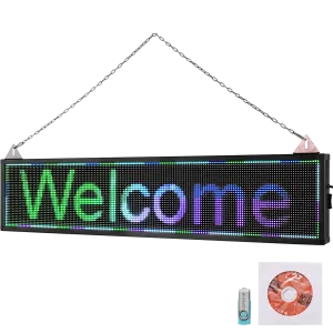 Vevor LED Scrolling Sign 40" x 9" Full Color P6 High-Resolution Programmable Display for Indoor Use New