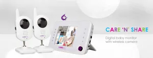 Wireless baby monitor with 2 cameras