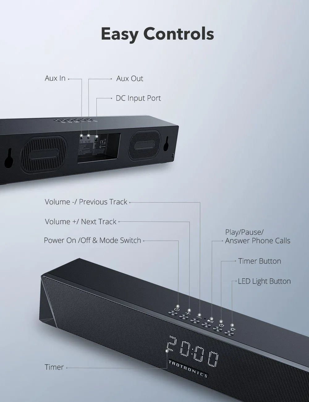Wireless Bluetooth Speaker & Sound Bar Gaming Computer Speaker