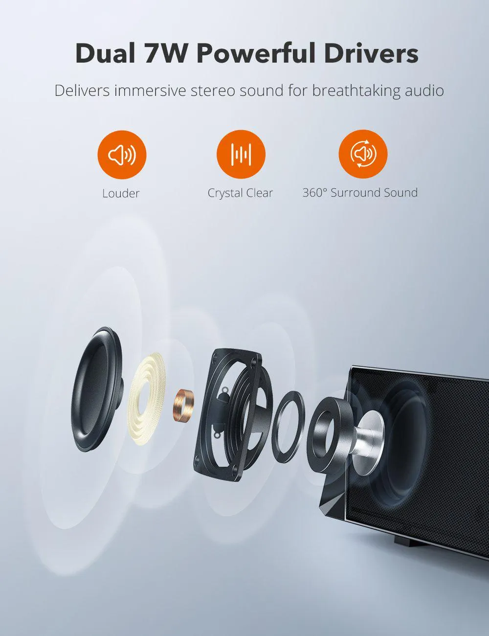 Wireless Bluetooth Speaker & Sound Bar Gaming Computer Speaker