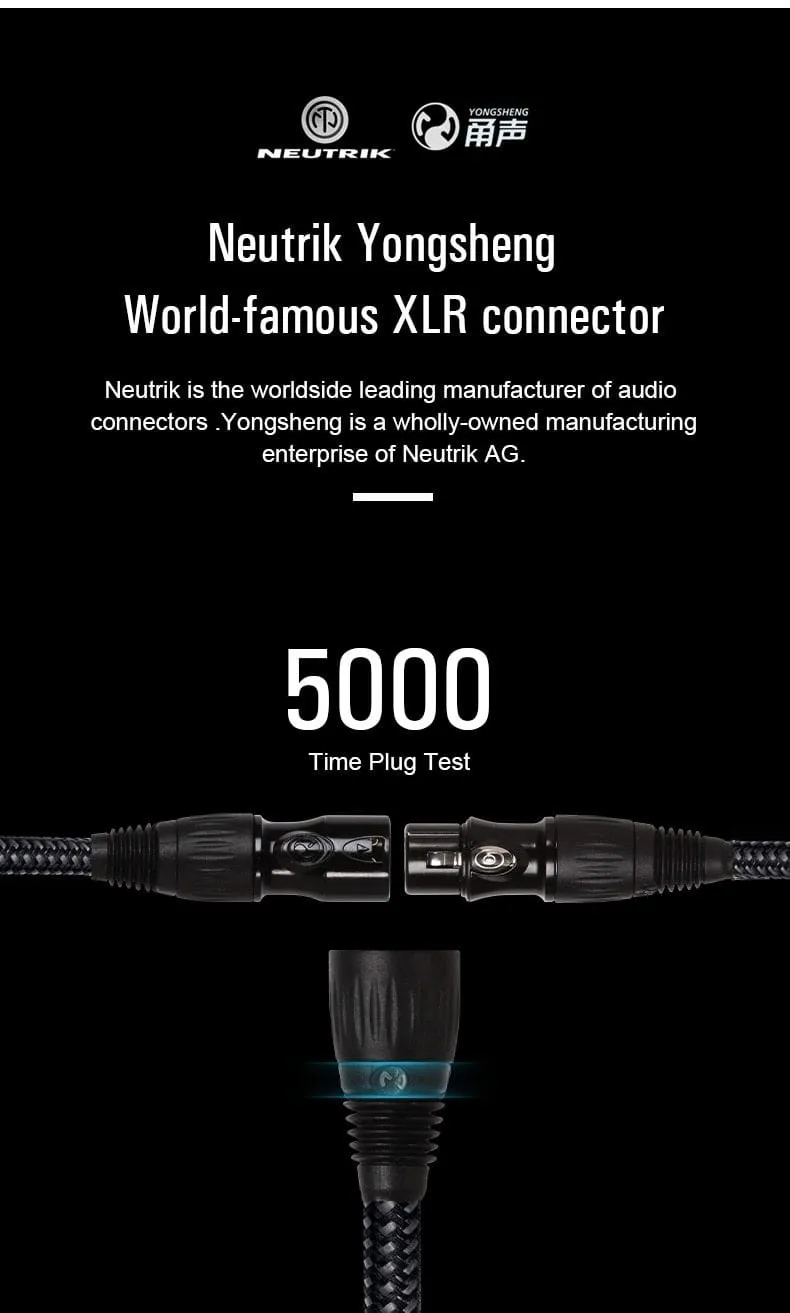 XLR to XLR Microphone Cable Male to Female 2M 5M 10M Balanced XLR 3Pin Nylon Braided for Audio Mixer Amplifiers  2 Pack
